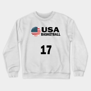 USA Basketball Number 17 T-shirt Design Crewneck Sweatshirt